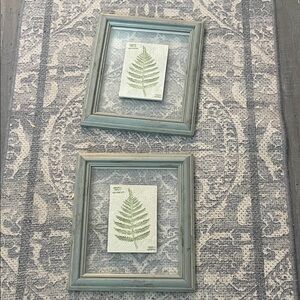 Elegant Green Fern Framed Wall Art Set